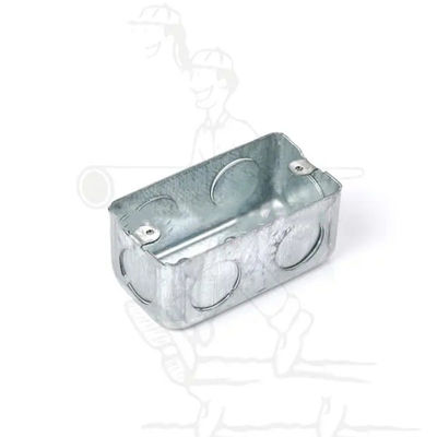 Hộp nối điện hình chữ nhật chống gỉ Hộp nối kim loại mạ 1.0mm-1.6mm